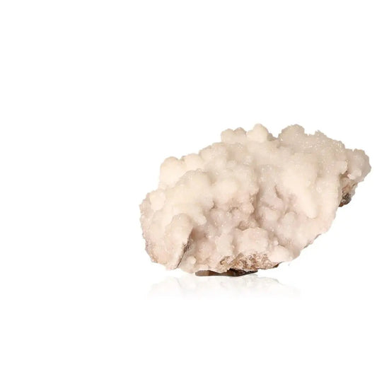 Ighoud Calcite Druze mineral with warm earthy tones; a symbol of earth energy, stability, and transformation from Morocco.