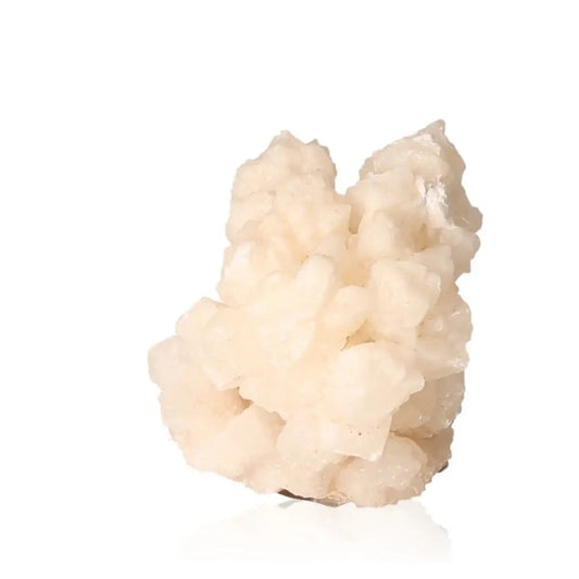 Ighoud Calcite Druze mineral from Morocco displaying natural earthy tones, known for grounding and spiritual transformation benefits.