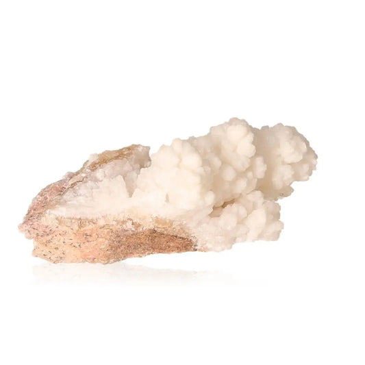 Ighoud Calcite Druze mineral from Morocco, showcasing unique formations and warm earthy tones for grounding and spiritual growth.