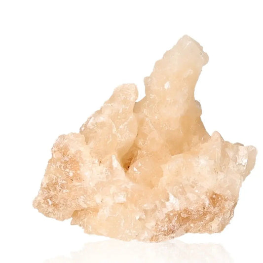 Ighoud Calcite Druze, Moroccan mineral with warm earthy tones, renowned for grounding energy and spiritual growth.