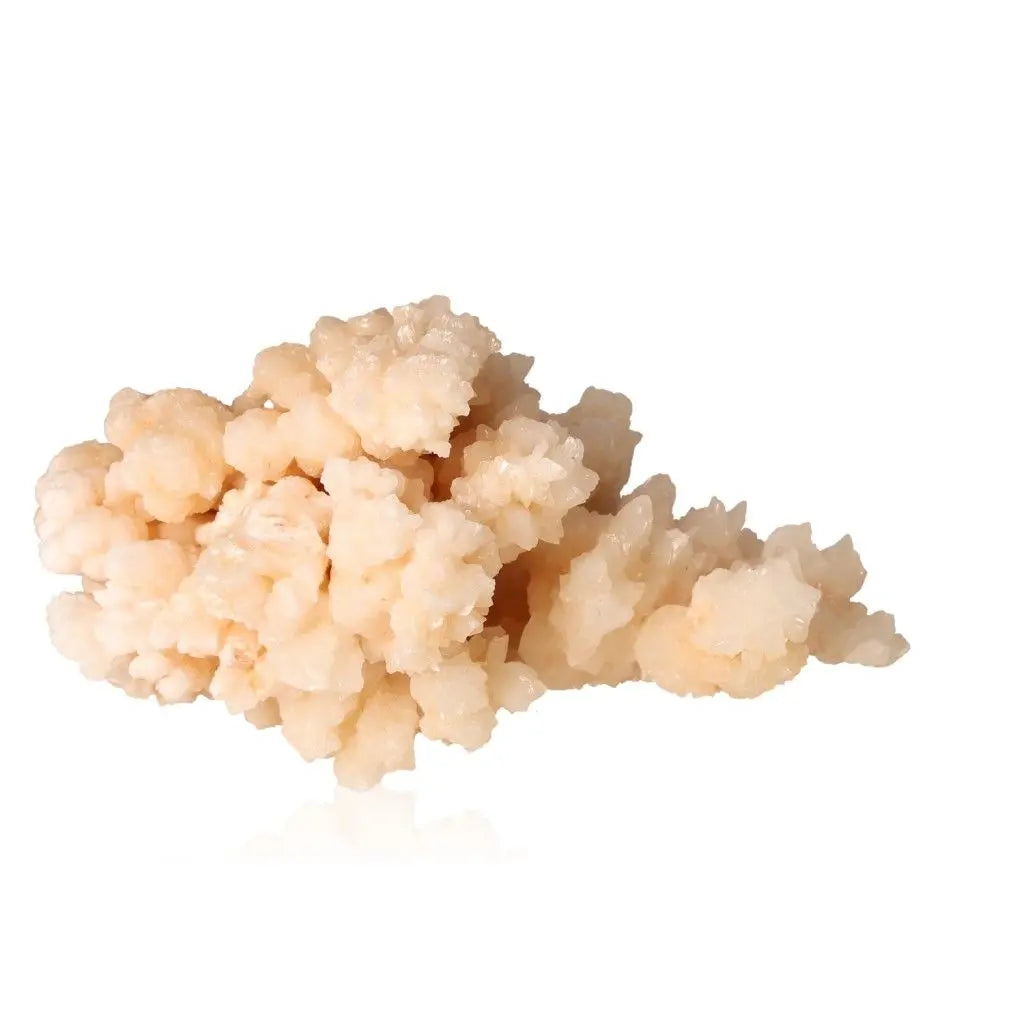 Ighoud Calcite Druze with earthy tones and unique formations, showcasing natural beauty and grounding energy from Ighoud, Morocco.