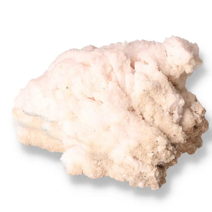 Kutnahorite crystal with delicate pink hues from Sylvia Crystals, ideal for heart chakra healing and nurturing emotional empathy.