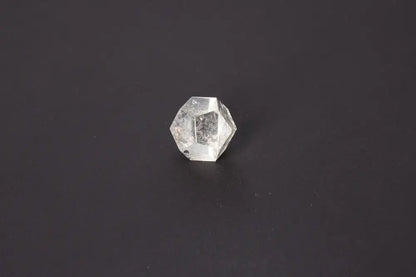 Lemurian Quartz Geometric Sphere 3.5 cm showcasing sacred geometry and ancient wisdom on a dark background.