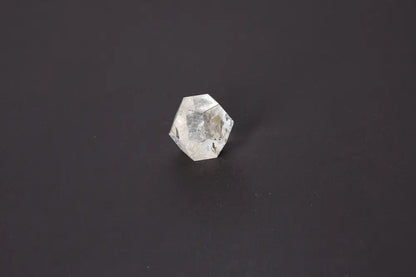 Lemurian Quartz Geometric Sphere 3.5 cm displaying sacred geometry against a dark background, highlighting its spiritual and intuitive properties.