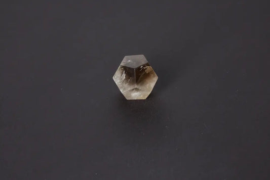 Lemurian Quartz Geometric Sphere 4 cm showcasing sacred geometry on a black background. Ideal for spiritual awakening and intuition.