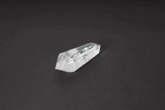 Lemurian Quartz Point crystal featuring distinct horizontal striations, symbolizing ancient wisdom from a mystical civilization.