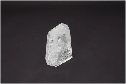 Lemurian Quartz Obelisk showcasing clear crystal structure, ideal for chakra alignment and spiritual enhancement.