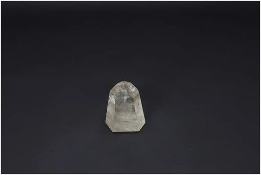 Lemurian Quartz Obelisk for Chakra and Zodiac Alignment on Black Background