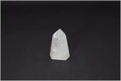 Lemurian Quartz Obelisk Crystal for Clarity and Balance on Dark Background