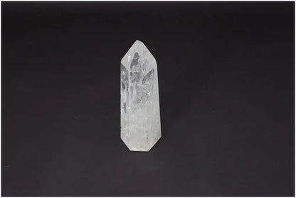 Clear Lemurian Quartz Obelisk for clarity, balance, and growth, ethically sourced and naturally formed. Master Healer crystal.