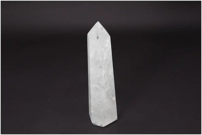 Lemurian Quartz Obelisk, clear crystal for clarity and balance, ethically sourced, powerful for personal growth and energy amplification.