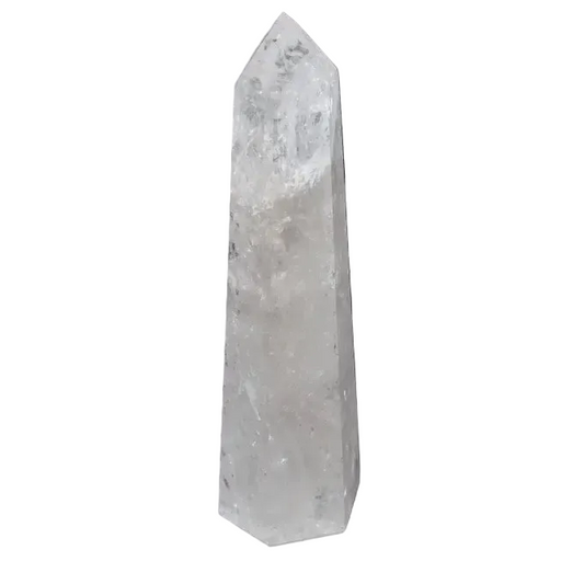 Lemurian Quartz Obelisk, Clear Quartz crystal, powerful for clarity and balance, ethically sourced and naturally formed stone