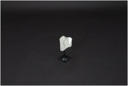 Lemurian Quartz on metal stand, a powerful Clear Quartz for purification, harmonizing body, mind, and energy, dispelling negative vibes.