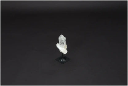 Lemurian Quartz on metal stand featuring clear quartz's powerful purification and negative energy neutralization properties