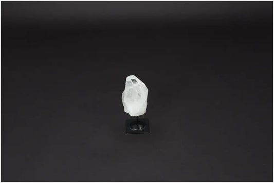 Lemurian Quartz on metal stand for purification and energy harmony, cleanses negative vibrations and electromagnetic radiation.