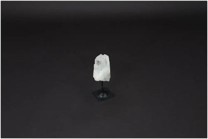 Lemurian Quartz crystal on metal stand, perfect for purifying and harmonizing energy, neutralizing negative vibrations and electromagnetic radiation.