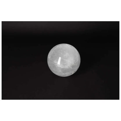 Lemurian Quartz Sphere 13 CM - Radiant Energy & Soul Connection with luminous clarity against black background