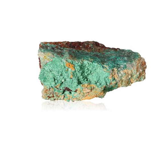 Vibrant green Malachite druze gemstone, exuding soothing energy and tranquility, symbolizing nature's courage and hope.