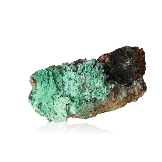 Vibrant green Malachite Druze stone with captivating patterns, embodying nature's soothing energy and spiritual guidance.