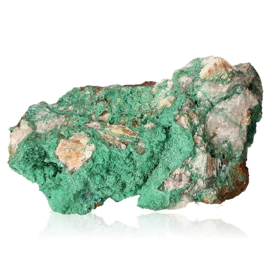 Exquisite green Malachite Druze with natural textures, embodying soothing energies and an open-hearted spirit for empowerment.