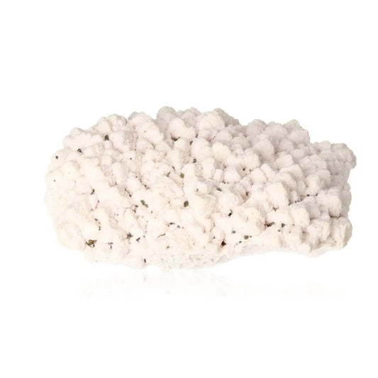 Mangano Calcite stone with soft pink hues, known for promoting love, compassion, and emotional healing, perfect for inner peace.