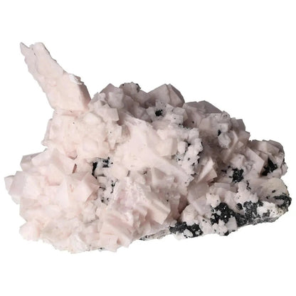 Mangano Calcite crystal for emotional healing and self-love, featuring gentle pink hues and calming energy for energy work.