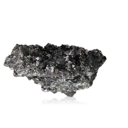 Museum quality Galena stone known for protective and grounding properties, fostering harmony and clarity in spiritual practices.