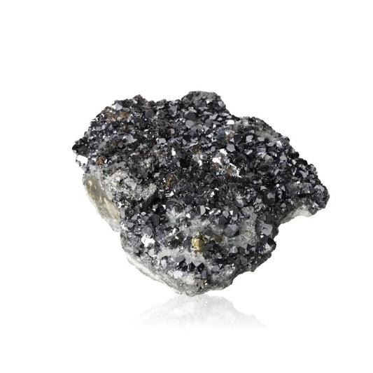 Museum quality Galena with Quartz showcasing metallic luster and spiritual grounding properties, perfect for decoration and energy focus.