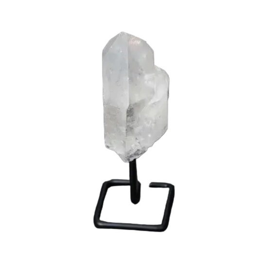 Natural Clear Quartz Point on Stand for Energy Amplification and Clarity
