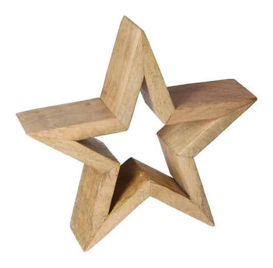 Natural Mango Wood Star Stand, eco-friendly design from Sylvia Crystals. Crafted for luxury and spirituality.