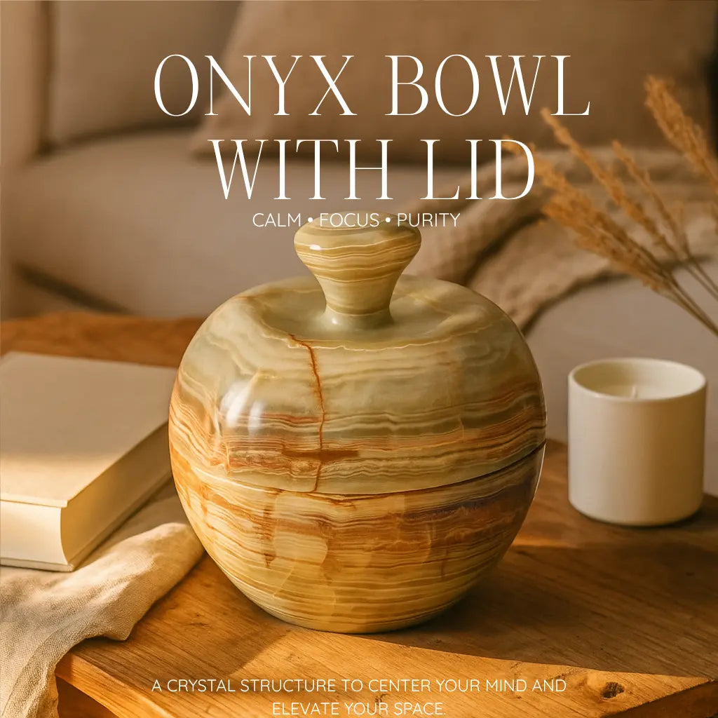 Onyx 10cm Bowl with Lid Sylvia Crystals Sp. z o.o.