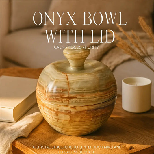Onyx 10cm Bowl with Lid Sylvia Crystals Sp. z o.o.