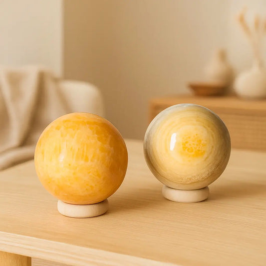 Orange Calcite Spheres L Sylvia Crystals Sp. z o.o.