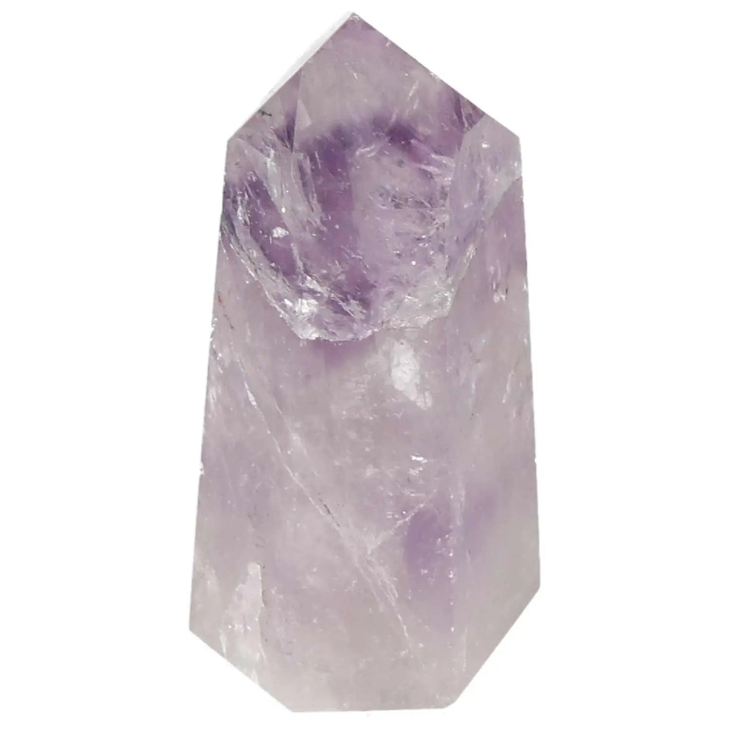 Polished Amethyst Obelisk from Sylvia Crystals, premium quality crystal for spirituality and luxury, enhancing emotional stability.