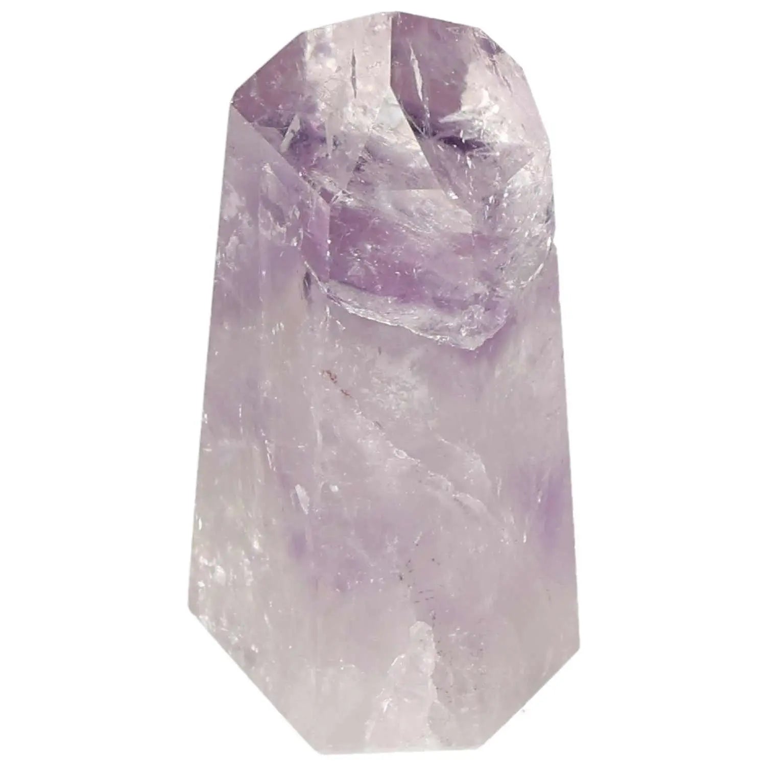 Polished Amethyst Obelisk from Sylvia Crystals, symbolizing spiritual luxury, enhancing emotional stability and concentration.