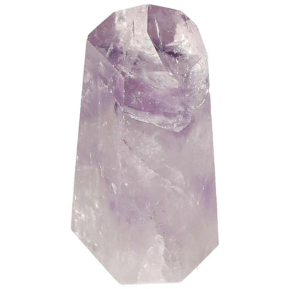 Polished Amethyst Obelisk from Sylvia Crystals, symbolizing spiritual luxury, enhancing emotional stability and concentration.
