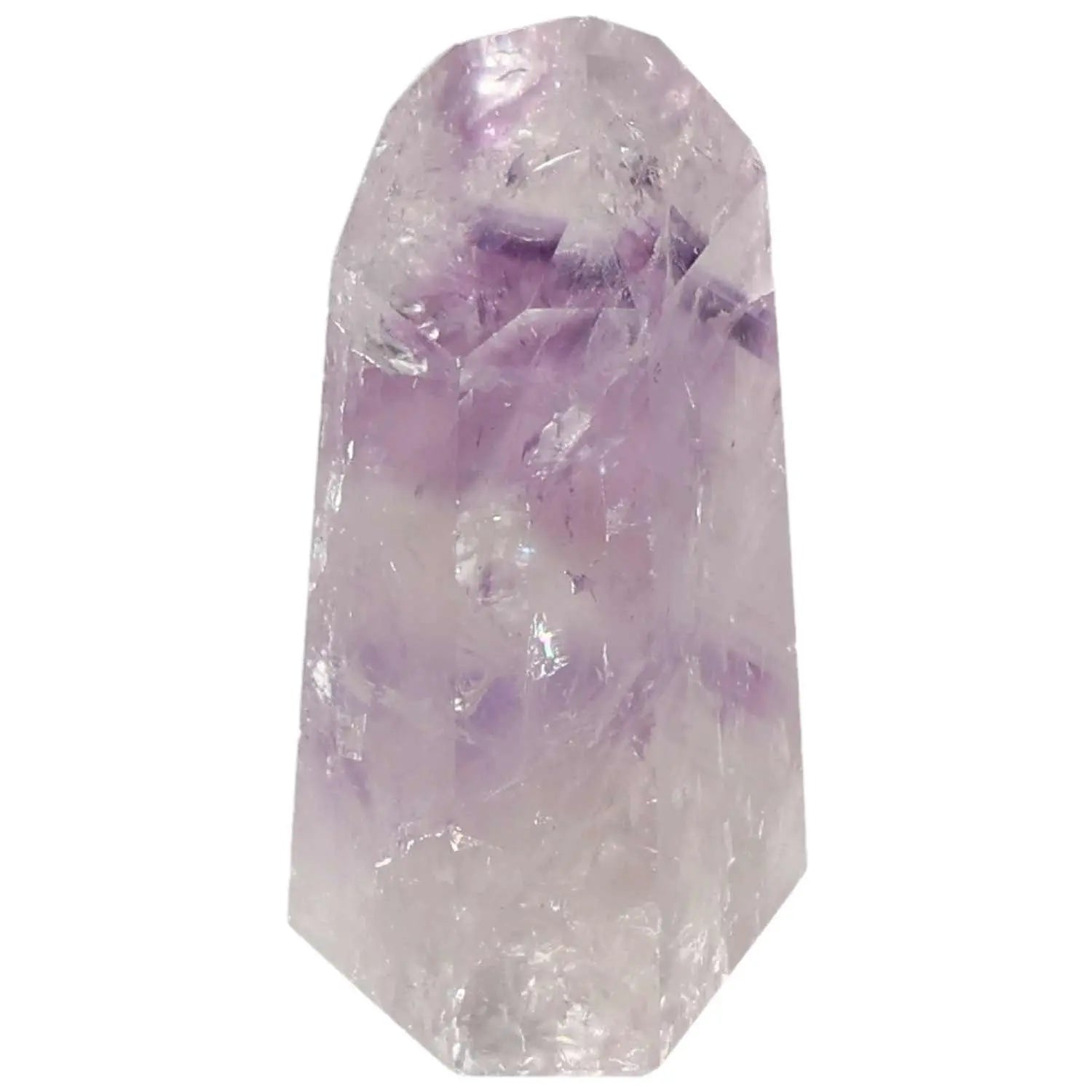 Polished Amethyst Obelisk from Sylvia Crystals, showcasing spiritual essence and luxury for emotional stability and concentration.