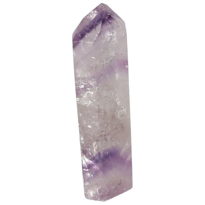 Polished Amethyst Obelisk by Sylvia Crystals, showcasing luxury and spiritual elegance in premium handcrafted gemstone design.