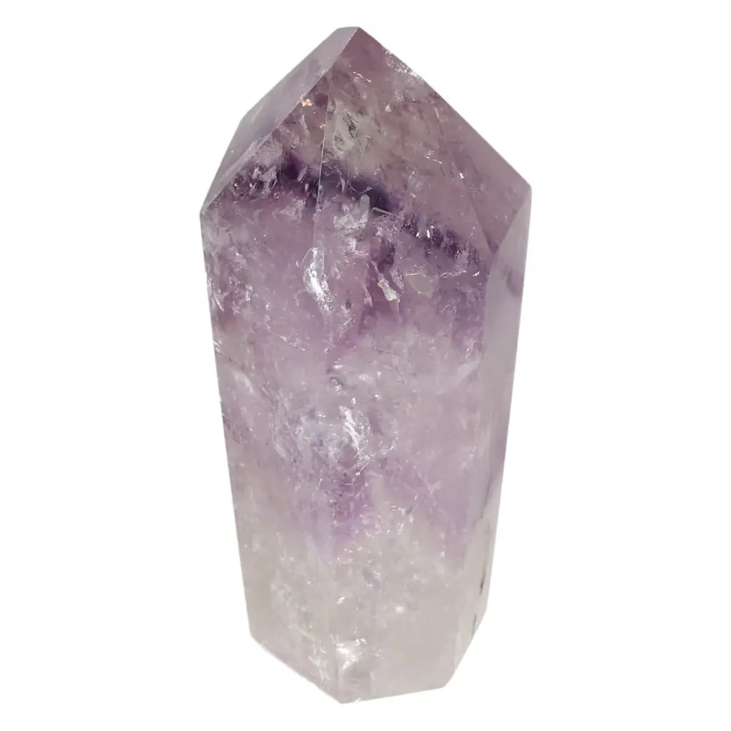 Polished Amethyst Obelisk by Sylvia Crystals, handpicked for quality, channels energy and enhances concentration and emotional stability.