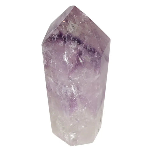 Polished Amethyst Obelisk by Sylvia Crystals, handpicked for quality, channels energy and enhances concentration and emotional stability.