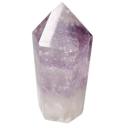 Polished Amethyst Obelisk from Sylvia Crystals, enhances concentration and emotional stability, handpicked for premium quality.
