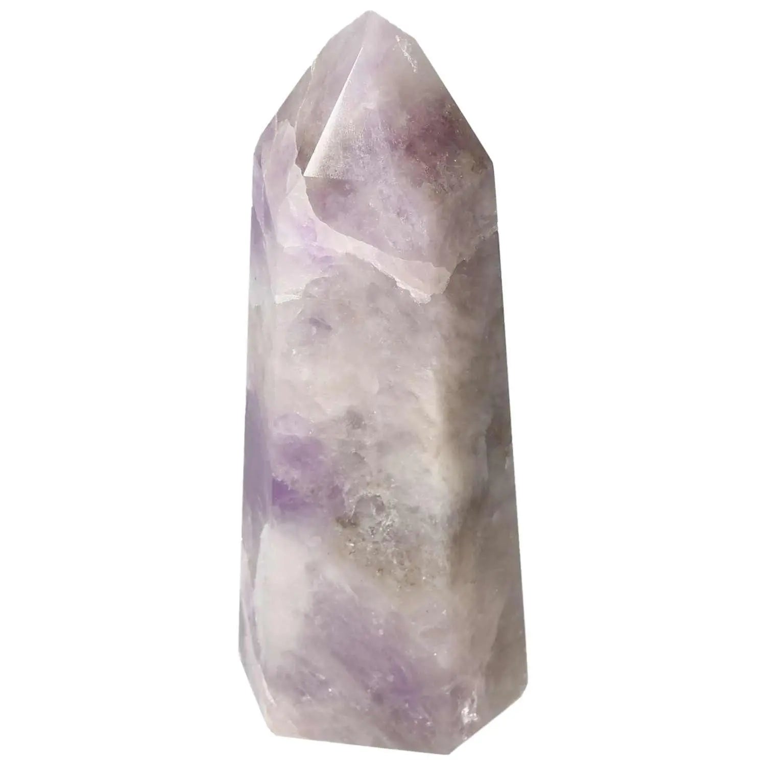 Amethyst obelisk by Sylvia Crystals showcasing a polished, premium finish, symbolizing luxury and tranquility in a decorative piece.