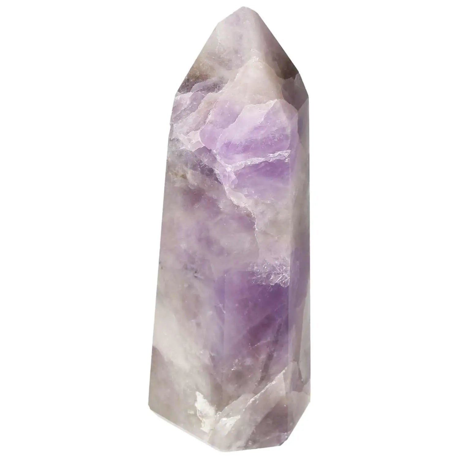 Polished Amethyst Obelisk from Sylvia Crystals, luxury decor piece radiating energy and tranquility.