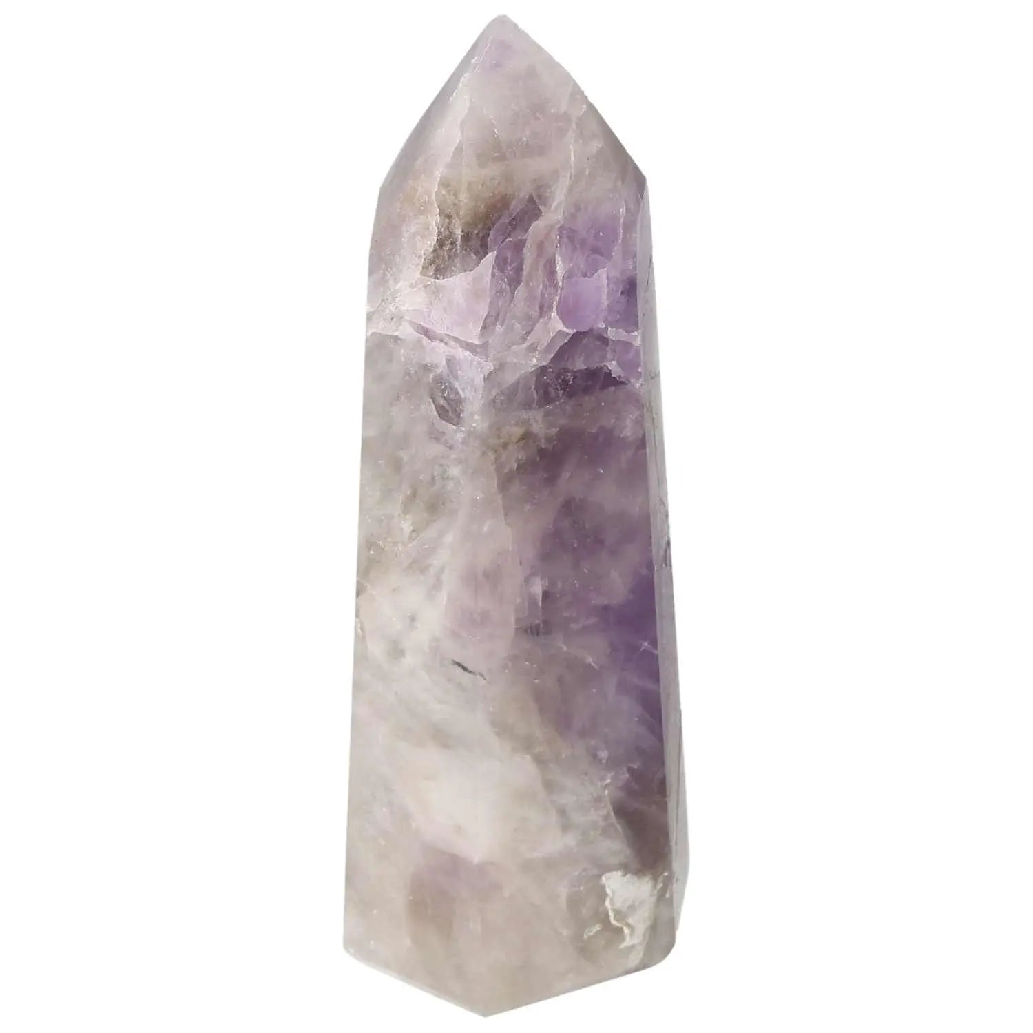 Polished Amethyst Obelisk from Sylvia Crystals, showcasing its stunning purple hues and tranquil energy for luxurious interiors.