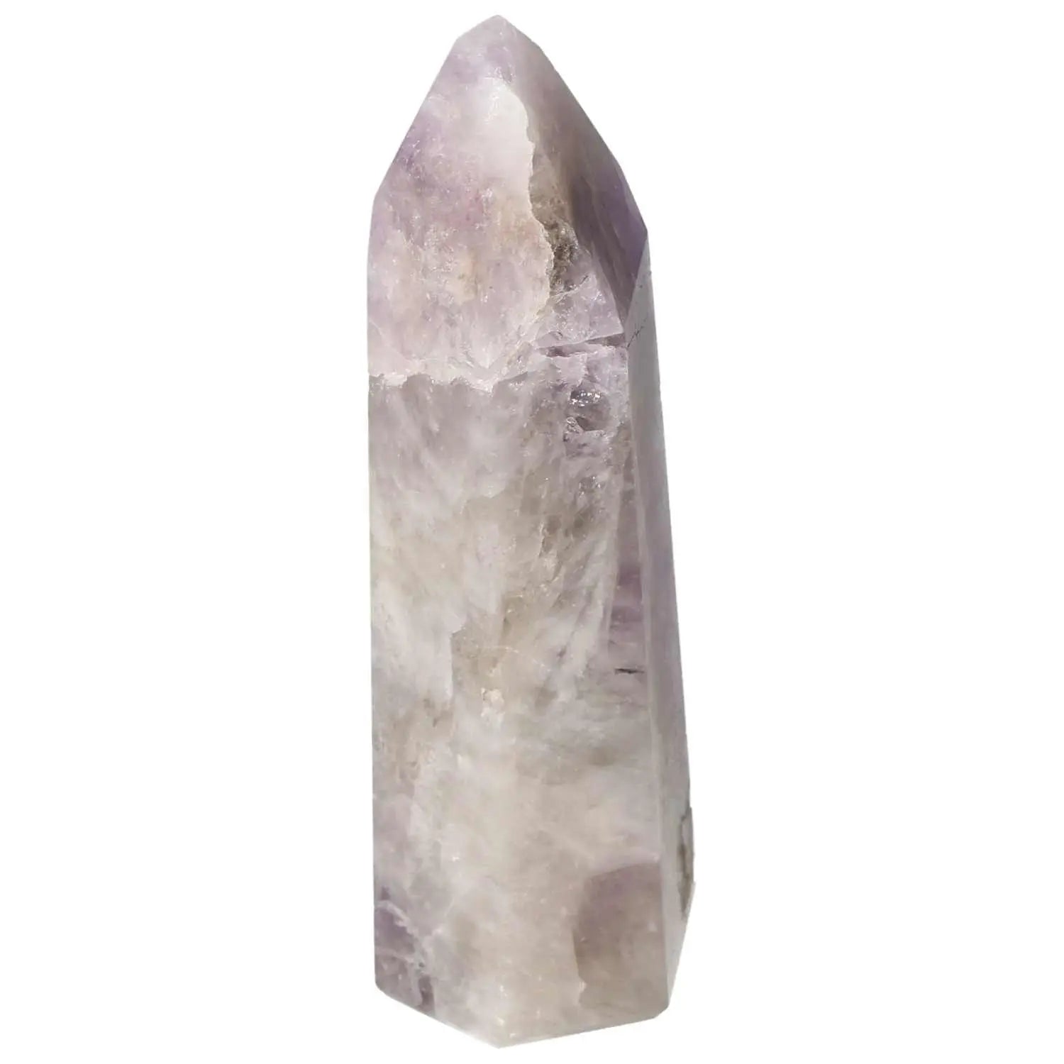 Polished Amethyst Obelisk from Sylvia Crystals, a luxurious decorative gemstone offering tranquility and aesthetic appeal.
