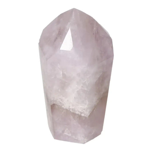 Polished Amethyst Super Seven Point crystal by Sylvia Crystals, showcasing its elegant and spiritually uplifting qualities.