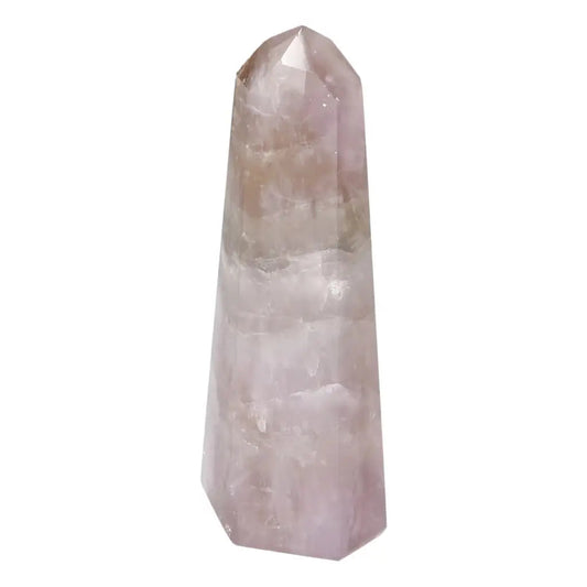 Seven Point Polished Amethyst Crystal from Sylvia Crystals, stress relief and energy enhancer, luxury design.