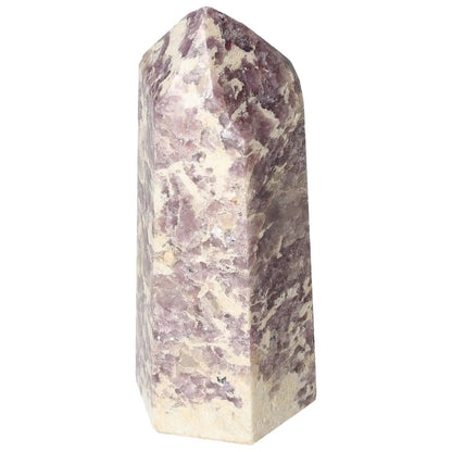 Polished Lepidolite Obelisk showcasing calming properties for emotional harmony by Sylvia Crystals