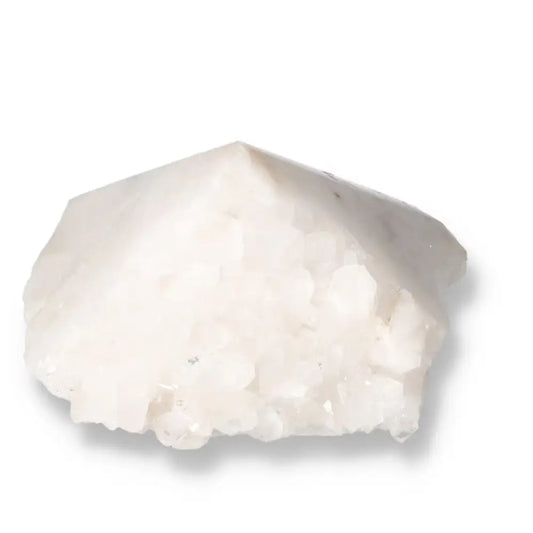 Polished Milky Quartz Point from Sylvia Crystals, showcasing spiritual purity and elegance for cleansing and harmonizing.