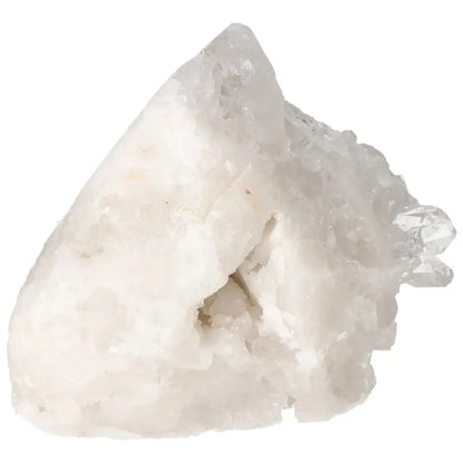 Polished Milky Quartz Point by Sylvia Crystals, enhances serenity and neutralizes negative energies for a harmonious space.